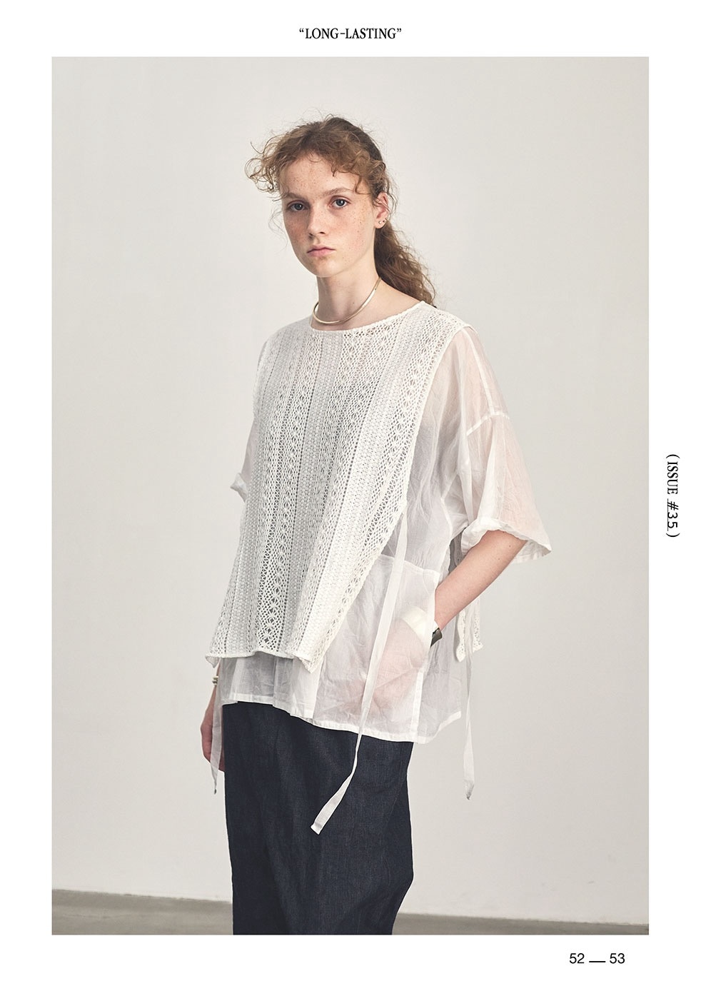 ��WOMEN'S��TOUJOURS�ʥȥ����塼�ˡ�Over Shirt - COTTON VOIL ORGANZA CLOTH"