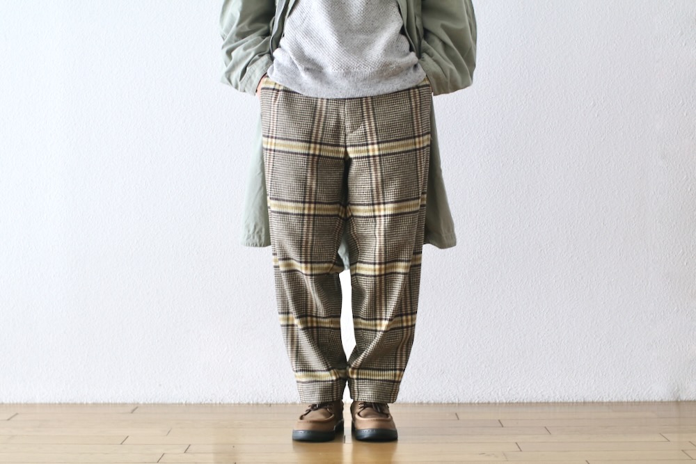ts(s) (�ƥ�����������) "Pegtop Pants -Color Glen Plaid Wool Blend Melton Cloth-"