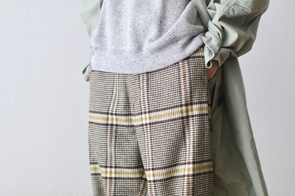 ts(s) (�ƥ�����������) "Pegtop Pants -Color Glen Plaid Wool Blend Melton Cloth-"