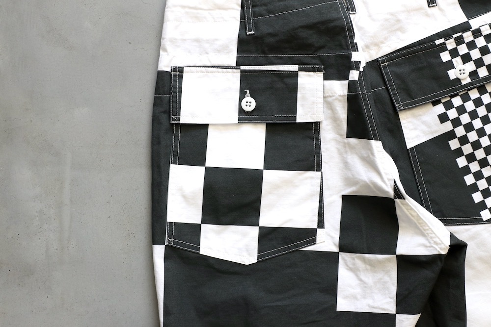 Engineered Garments (���󥸥˥����ɥ�������) "Fatigue Short - CHECKER PRINT COTTON RIPSTOP"
