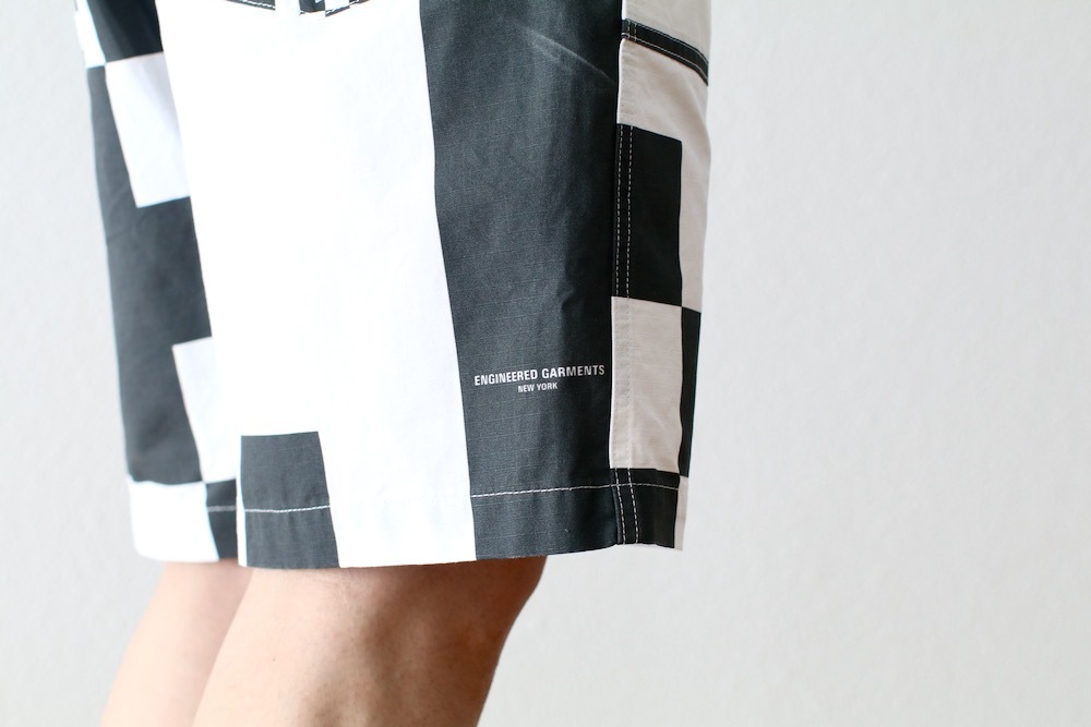 Engineered Garments (���󥸥˥����ɥ�������) "Fatigue Short - CHECKER PRINT COTTON RIPSTOP"