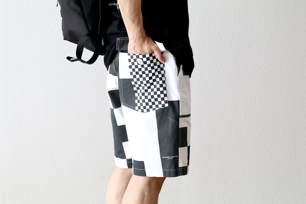 Engineered Garments (���󥸥˥����ɥ�������) "Fatigue Short - CHECKER PRINT COTTON RIPSTOP"