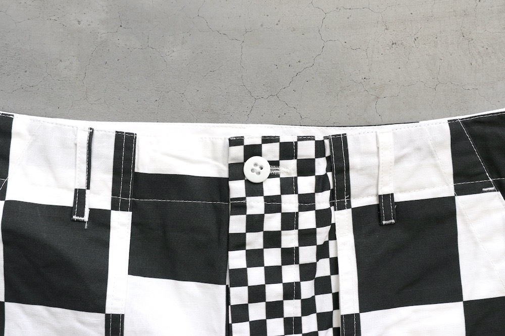 Engineered Garments (���󥸥˥����ɥ�������) "Fatigue Short - CHECKER PRINT COTTON RIPSTOP"
