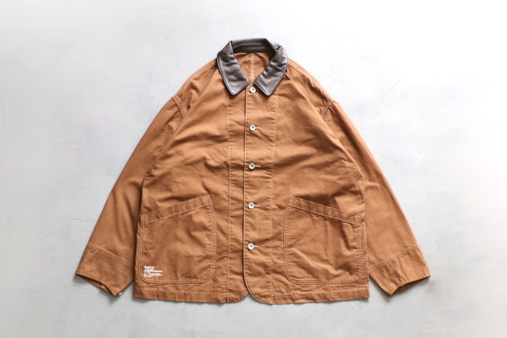 FreshService(�ե�å��奵���ӥ�) "COTTON CANVAS LEATHER COLLAR WORK JACKET"