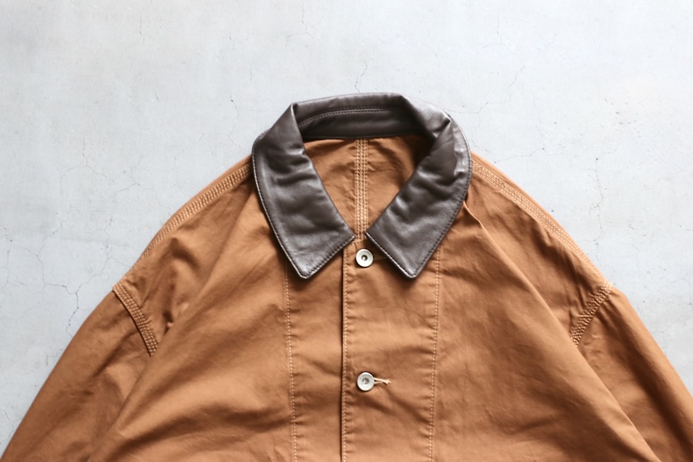 FreshService(�ե�å��奵���ӥ�) "COTTON CANVAS LEATHER COLLAR WORK JACKET"