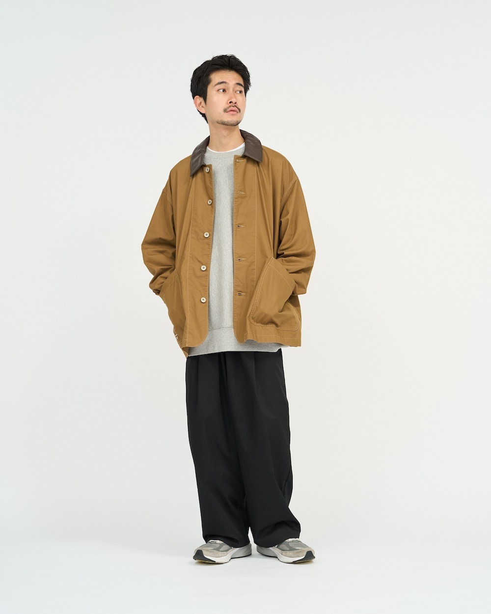 FreshService(�ե�å��奵���ӥ�) "COTTON CANVAS LEATHER COLLAR WORK JACKET"