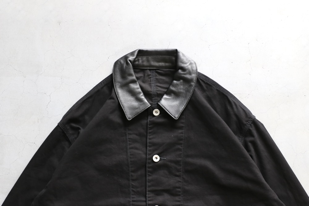 FreshService(�ե�å��奵���ӥ�) "COTTON CANVAS LEATHER COLLAR WORK JACKET"