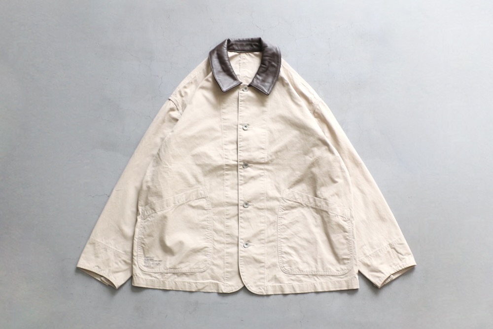 FreshService(�ե�å��奵���ӥ�) "COTTON CANVAS LEATHER COLLAR WORK JACKET"