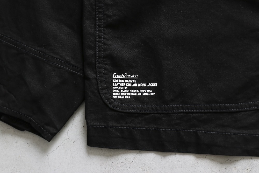FreshService(�ե�å��奵���ӥ�) "COTTON CANVAS LEATHER COLLAR WORK JACKET"
