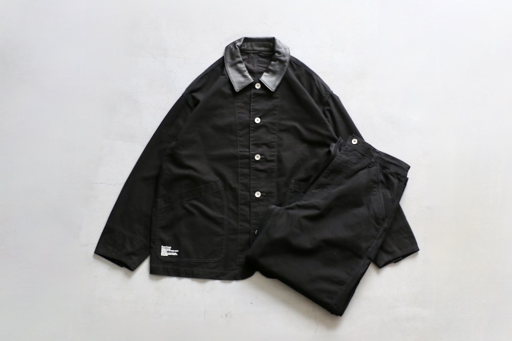 FreshService(�ե�å��奵���ӥ�) "COTTON CANVAS LEATHER COLLAR WORK JACKET"