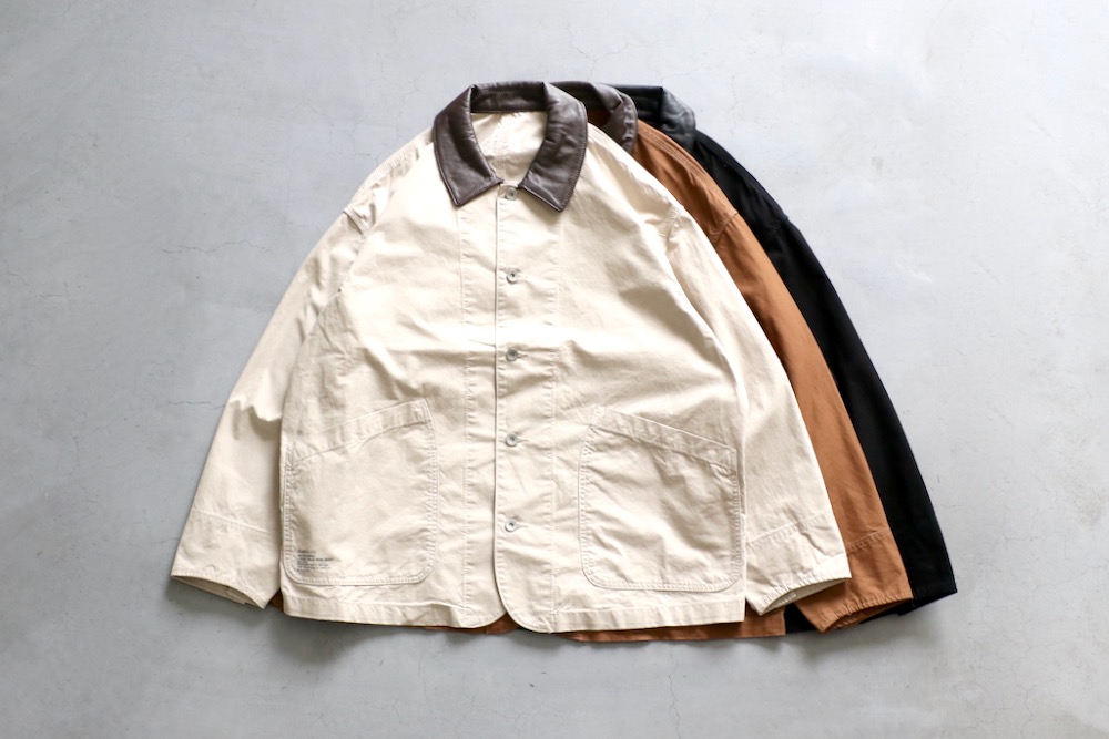 FreshService(�ե�å��奵���ӥ�) "COTTON CANVAS LEATHER COLLAR WORK JACKET"