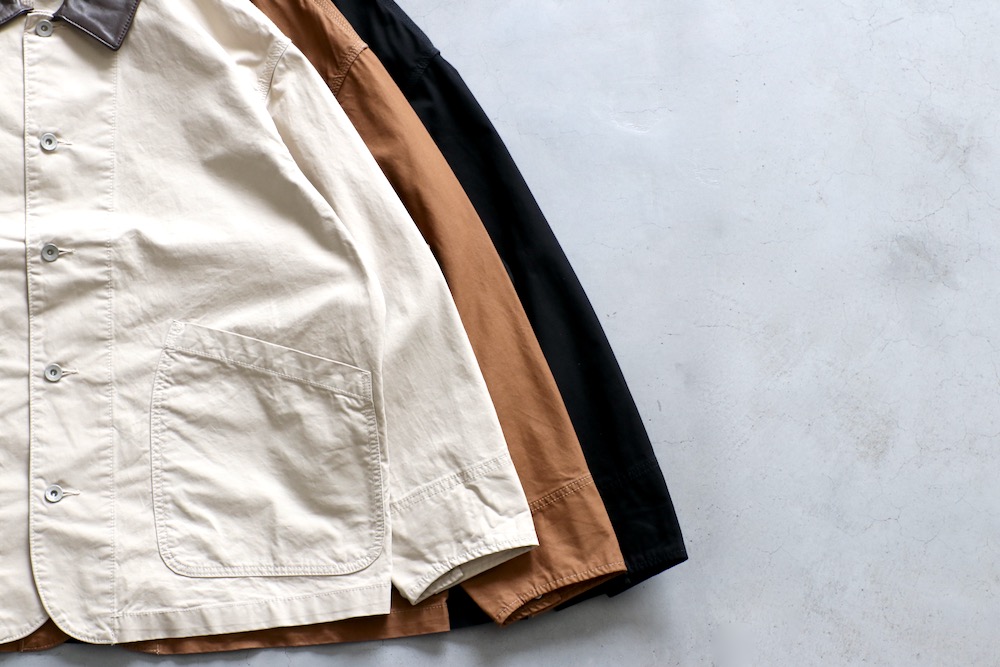 FreshService(�ե�å��奵���ӥ�) "COTTON CANVAS LEATHER COLLAR WORK JACKET"