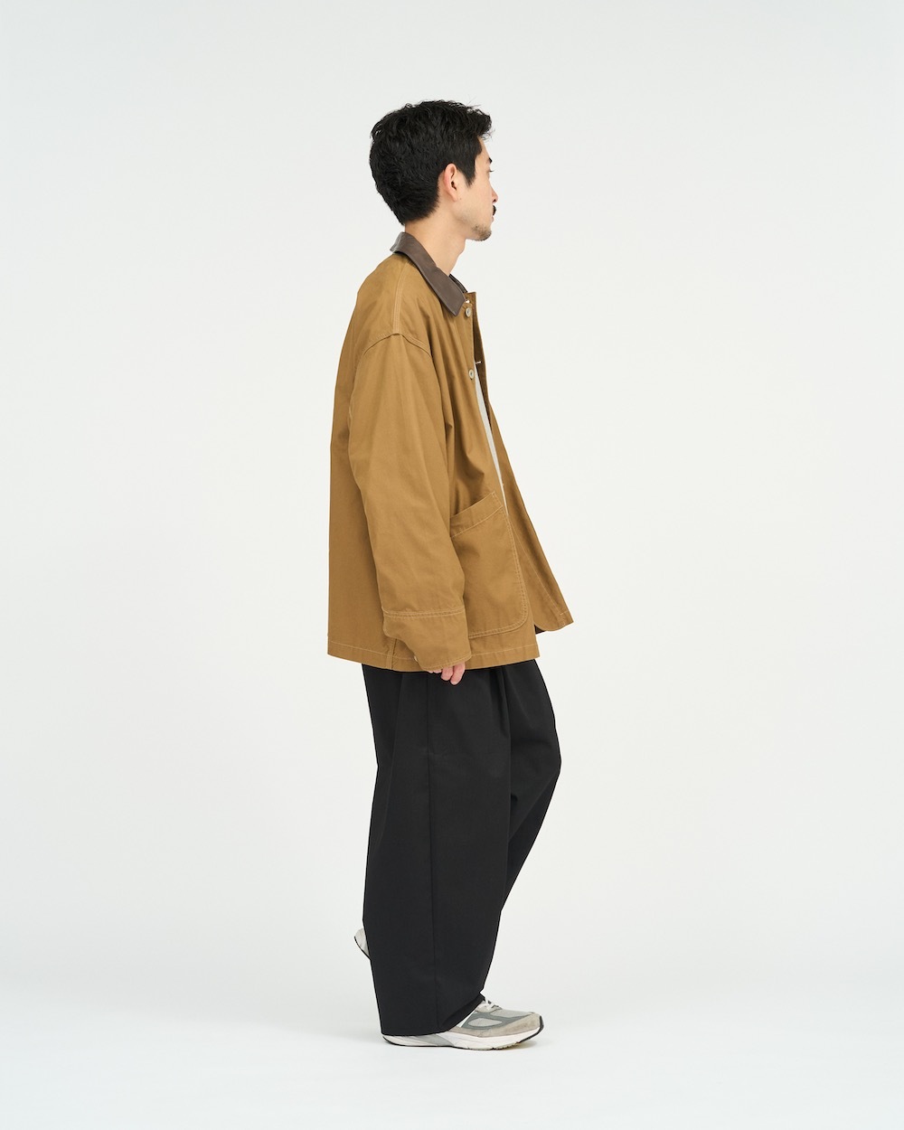 FreshService(�ե�å��奵���ӥ�) "COTTON CANVAS LEATHER COLLAR WORK JACKET"