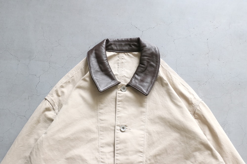 FreshService(�ե�å��奵���ӥ�) "COTTON CANVAS LEATHER COLLAR WORK JACKET"