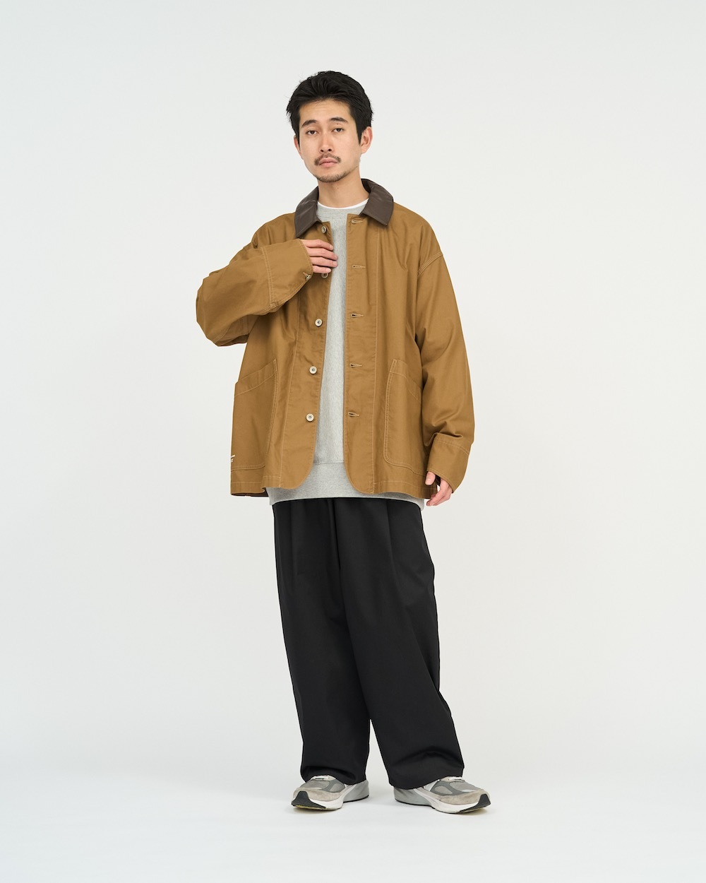 FreshService(�ե�å��奵���ӥ�) "COTTON CANVAS LEATHER COLLAR WORK JACKET"