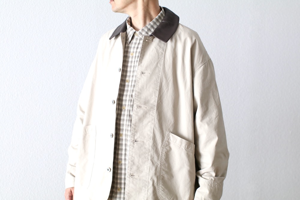 FreshService(�ե�å��奵���ӥ�) "COTTON CANVAS LEATHER COLLAR WORK JACKET"