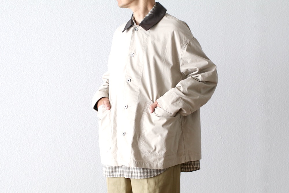 FreshService(�ե�å��奵���ӥ�) "COTTON CANVAS LEATHER COLLAR WORK JACKET"