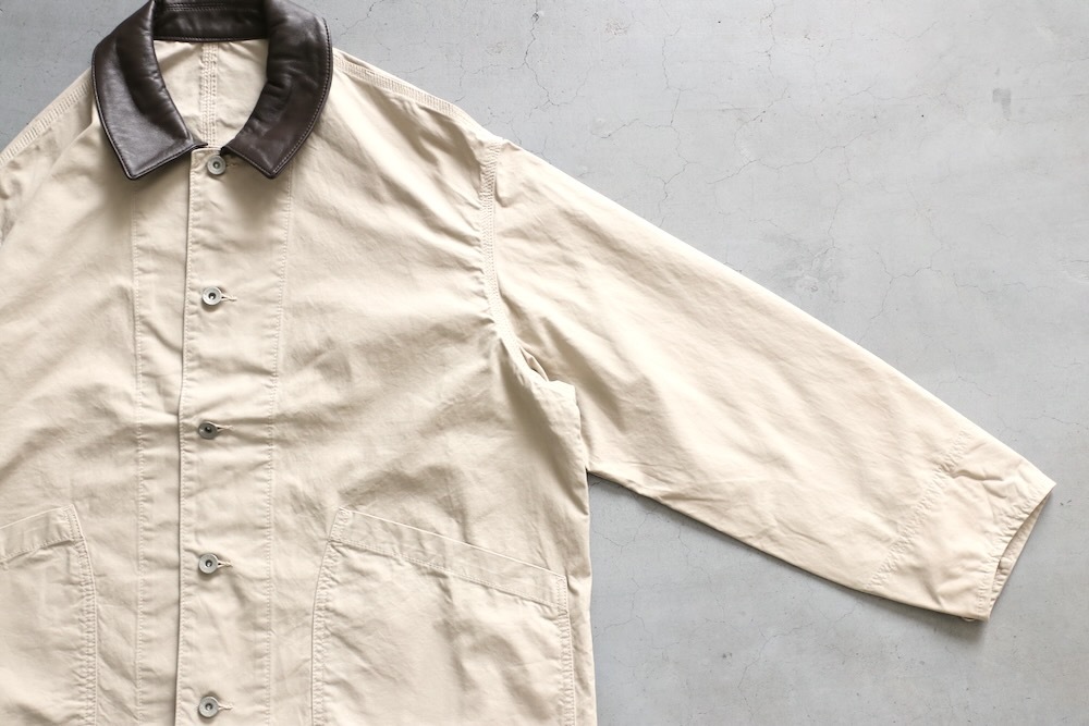 FreshService(�ե�å��奵���ӥ�) "COTTON CANVAS LEATHER COLLAR WORK JACKET"
