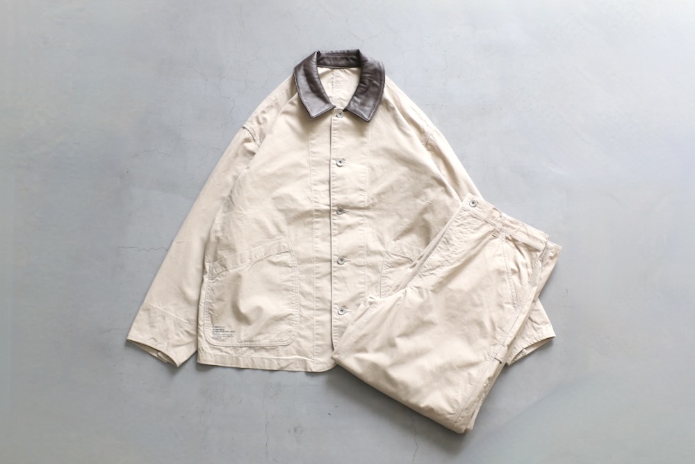 FreshService(�ե�å��奵���ӥ�) "COTTON CANVAS LEATHER COLLAR WORK JACKET"
