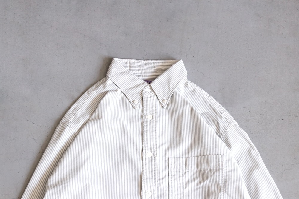 THE NORTH FACE PURPLE LABEL (�� �Ρ��� �ե����� �ѡ��ץ� �졼�٥�) "Button Down Striped Field Shirt"