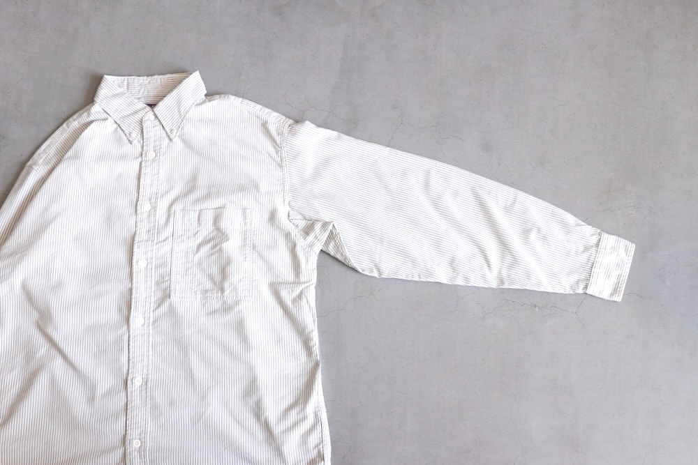 THE NORTH FACE PURPLE LABEL (�� �Ρ��� �ե����� �ѡ��ץ� �졼�٥�) "Button Down Striped Field Shirt"