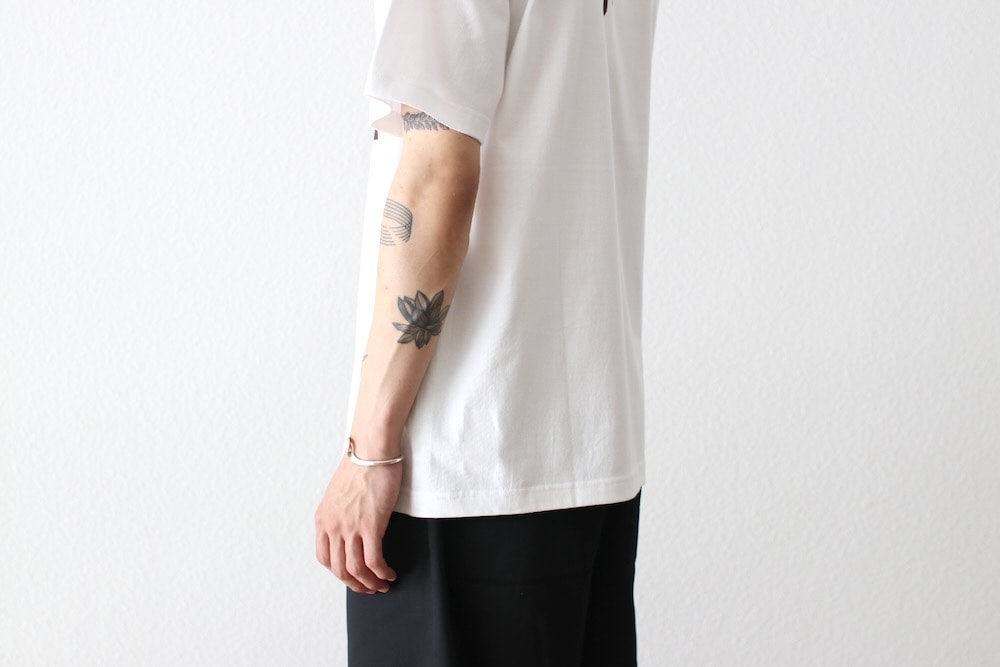 sasquatchfabrix レザースモックTシャツ Sasquatchfabrix.(サスクワァッチファブリックス)H/S POCKET T
