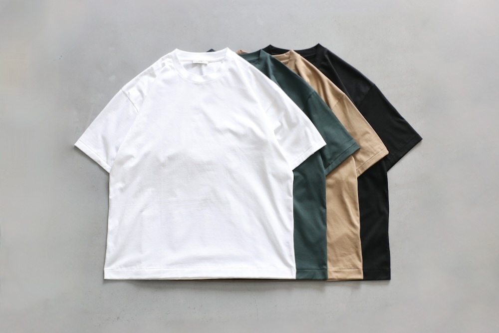 未使用】ATON SUVIN 60/2 ラウンドヘム Tシャツ ホワイト 02
