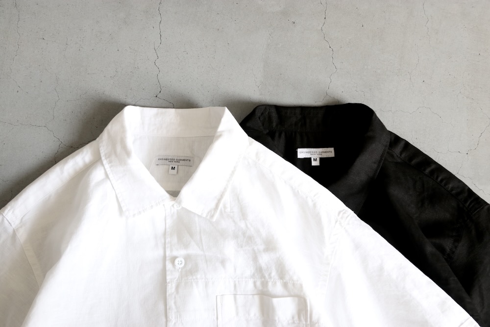 エンジニアードガーメンツ キャンプシャツ 半袖 白 エンジニアド ガーメンツ/Engineered Garments Camp Shirt