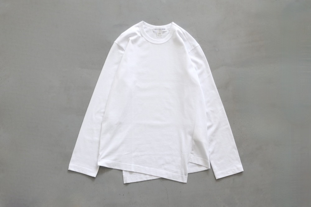 COMME des GARCONS SHIRT(���� �� ����륽�� �����) "Bias Cotton Jersey Plain L/S TEE FO-T015-051"
