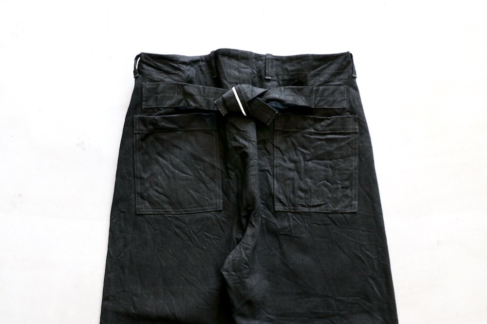 WOMEN'STOUJOURSʥȥ塼ˡBack String Waist Overalls - 14OZ. SELVAGE CLASSIC DENIM CLOTH (BLACK)