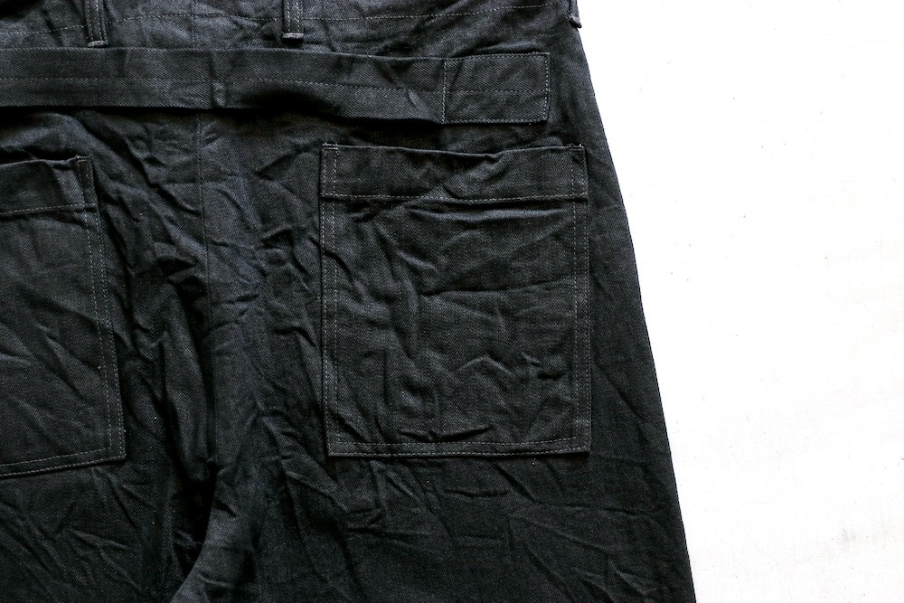 WOMEN'STOUJOURSʥȥ塼ˡBack String Waist Overalls - 14OZ. SELVAGE CLASSIC DENIM CLOTH (BLACK)