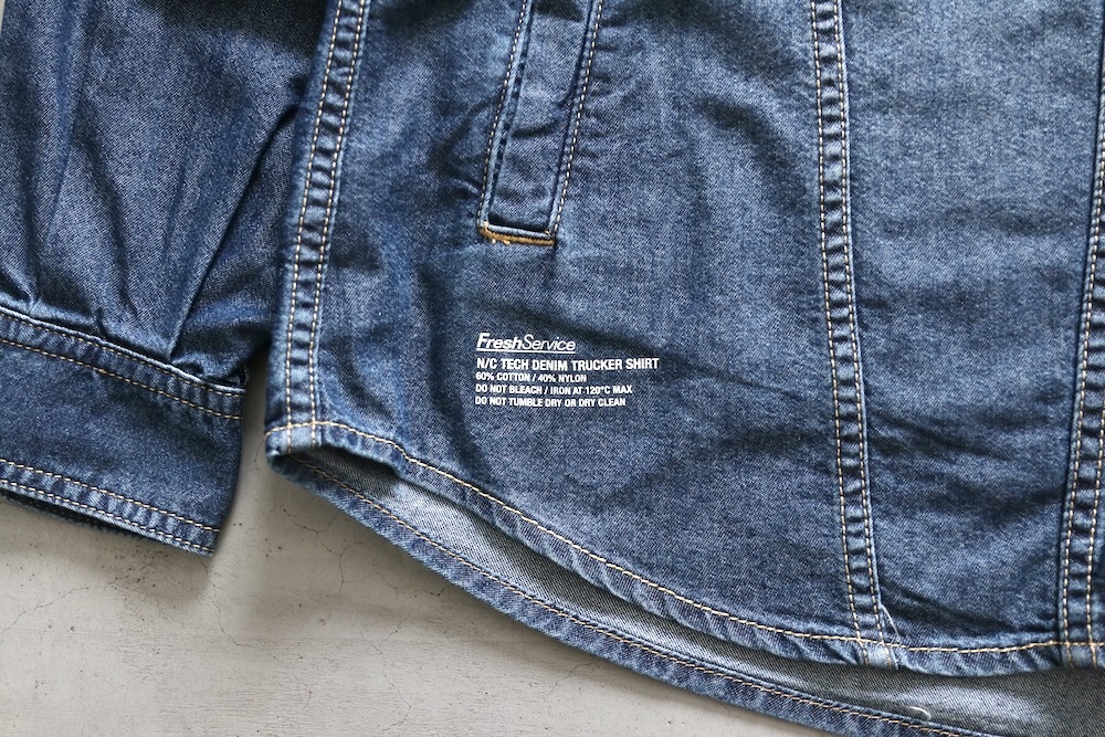 FreshService(�ե�å��奵���ӥ�) " N/C TECH DENIM TRUCKER SHIRT"