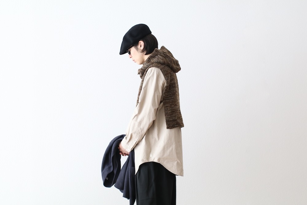 Engineered Garments (���󥸥˥����ɥ�������) ��Hooded Interliner - Poly Wool Melange Knit��