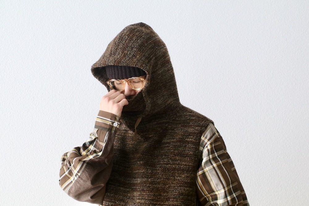 Engineered Garments (󥸥˥ɥ) Hooded Interliner - Poly Wool Melange Knit