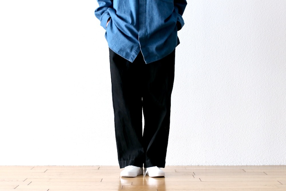 ��WOMEN'S��TOUJOURS�ʥȥ����塼�ˡ�Easy Field Trousers -13.5OZ. SELVAGE CLASSIC DENIM CLOTH(Black)��