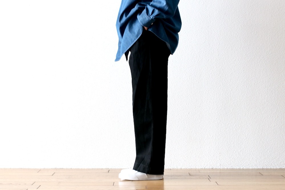 ��WOMEN'S��TOUJOURS�ʥȥ����塼�ˡ�Easy Field Trousers -13.5OZ. SELVAGE CLASSIC DENIM CLOTH(Black)��