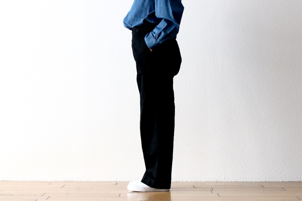 ��WOMEN'S��TOUJOURS�ʥȥ����塼�ˡ�Easy Field Trousers -13.5OZ. SELVAGE CLASSIC DENIM CLOTH(Black)��