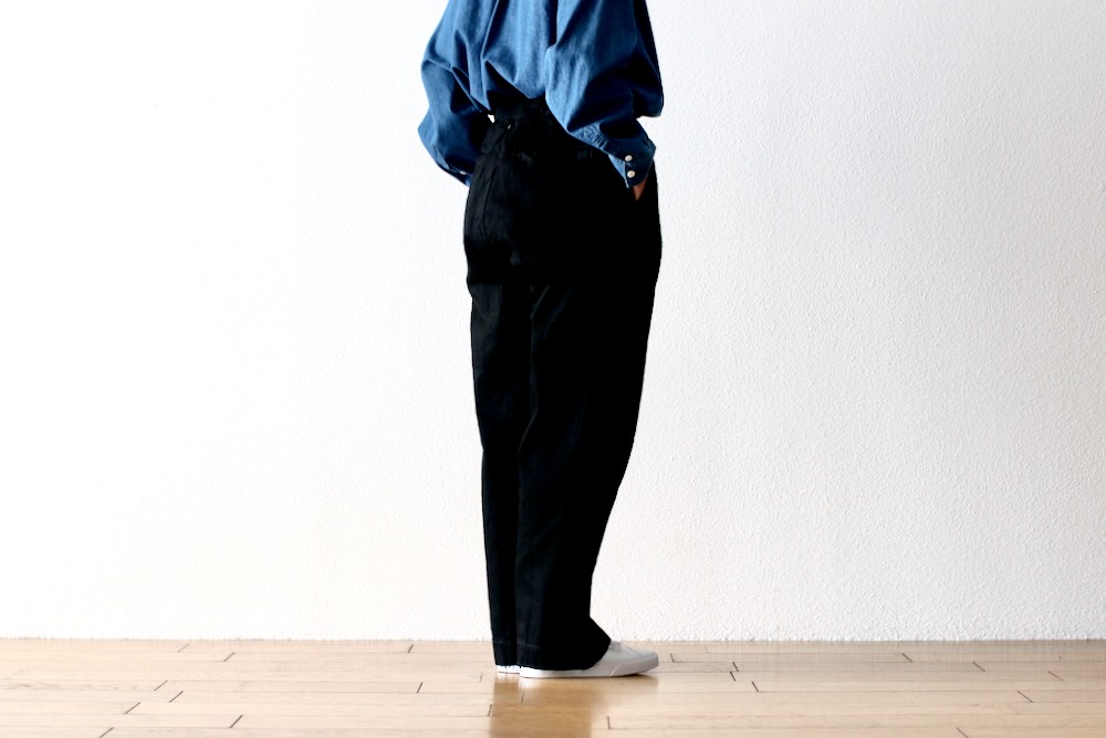 ��WOMEN'S��TOUJOURS�ʥȥ����塼�ˡ�Easy Field Trousers -13.5OZ. SELVAGE CLASSIC DENIM CLOTH(Black)��