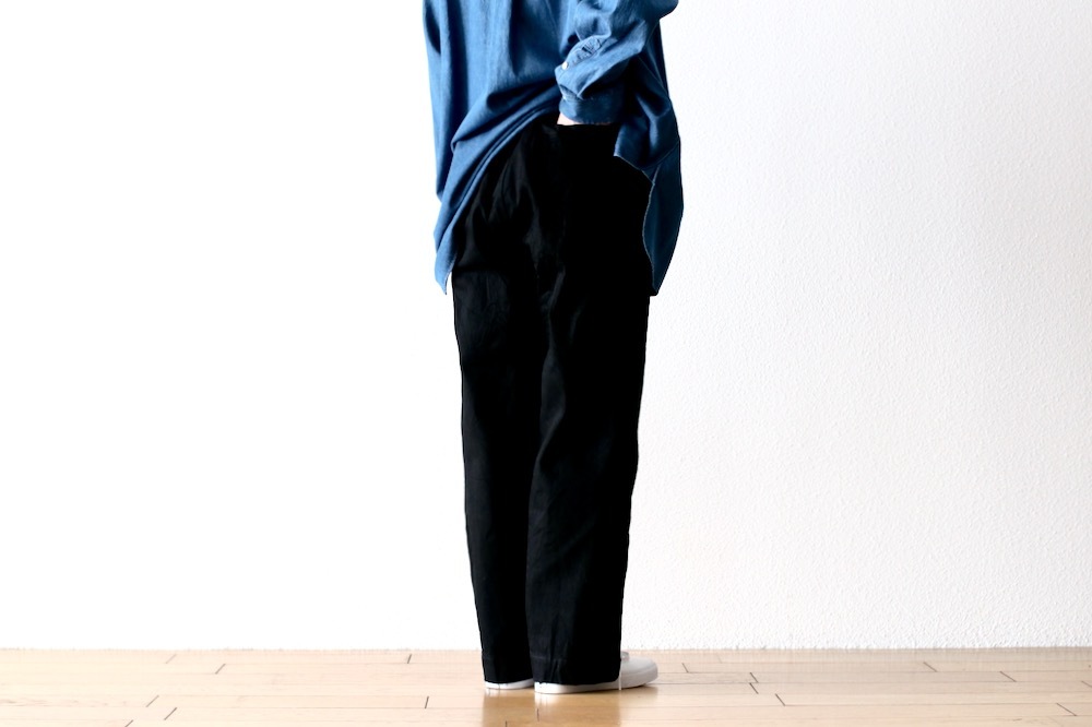 ��WOMEN'S��TOUJOURS�ʥȥ����塼�ˡ�Easy Field Trousers -13.5OZ. SELVAGE CLASSIC DENIM CLOTH(Black)��