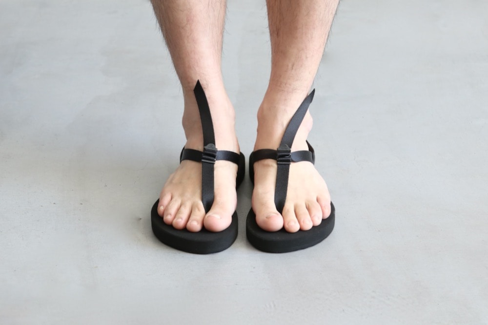 foot the coacher サンダル BAREFOOT SANDALS 黒 foot the coacher / フットザコーチャー】 BAREFOOT SANDALS
