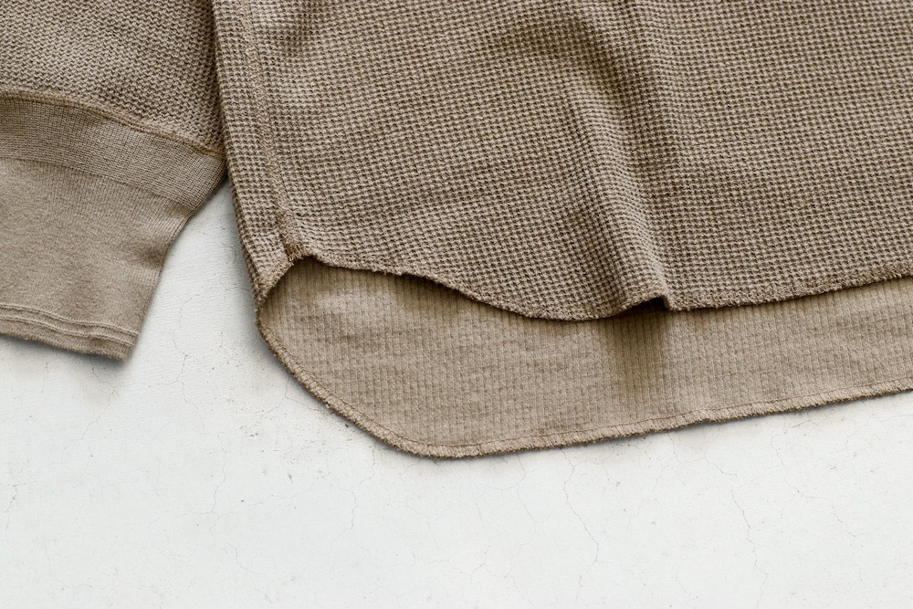 トゥジューtoujours Loose Fit UndershirtワッフルT WOMEN'S】TOUJOURS（トゥジュー）“Loose Fit Undershirt -WAFFLE