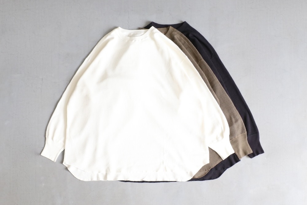 トゥジューtoujours Loose Fit UndershirtワッフルT WOMEN'S】TOUJOURS（トゥジュー）“Loose Fit Undershirt -WAFFLE