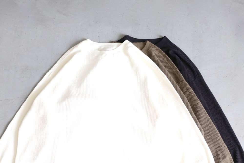 WOMEN'S】TOUJOURS（トゥジュー）“Loose Fit Undershirt -WAFFLE RIB