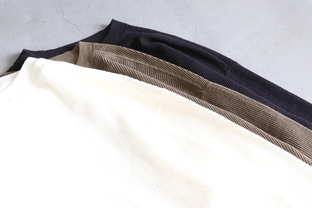 トゥジューtoujours Loose Fit UndershirtワッフルT WOMEN'S】TOUJOURS（トゥジュー）“Loose Fit Undershirt -WAFFLE