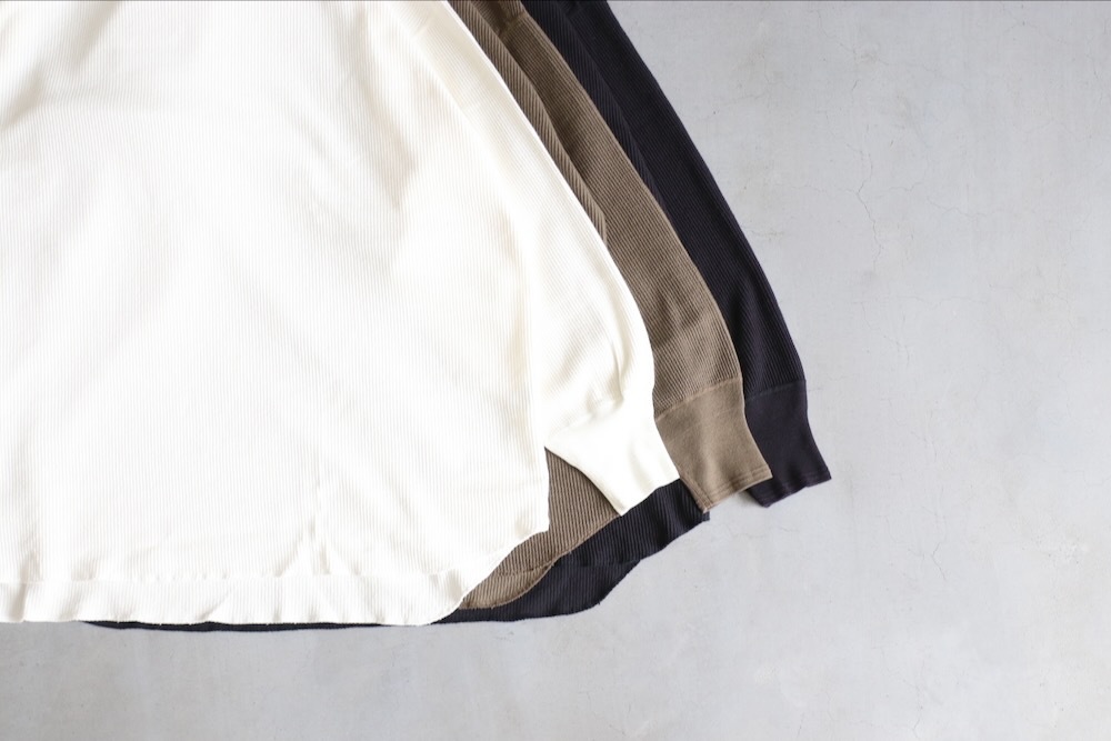 トゥジューtoujours Loose Fit UndershirtワッフルT WOMEN'S】TOUJOURS（トゥジュー）“Loose Fit Undershirt -WAFFLE