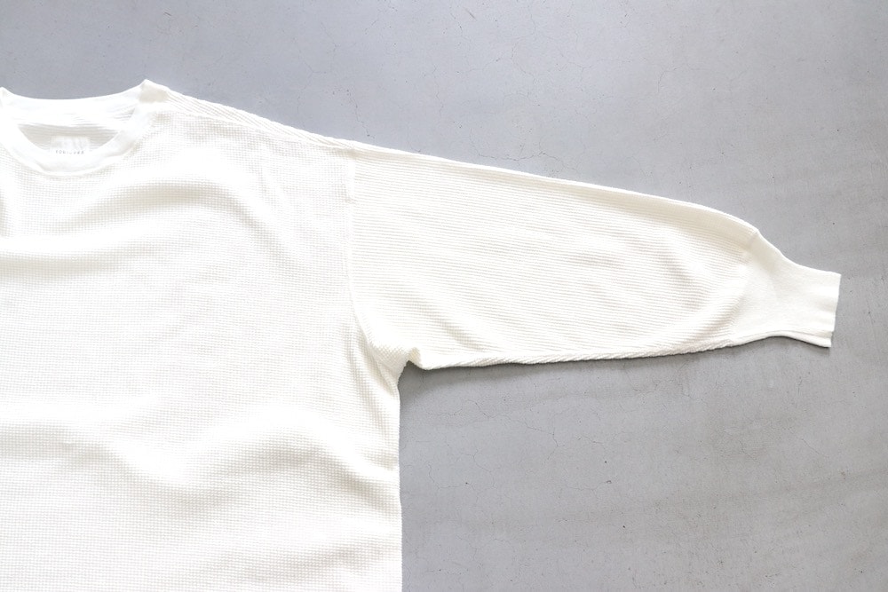 WOMEN'S】TOUJOURS（トゥジュー）“Loose Fit Undershirt -WAFFLE RIB