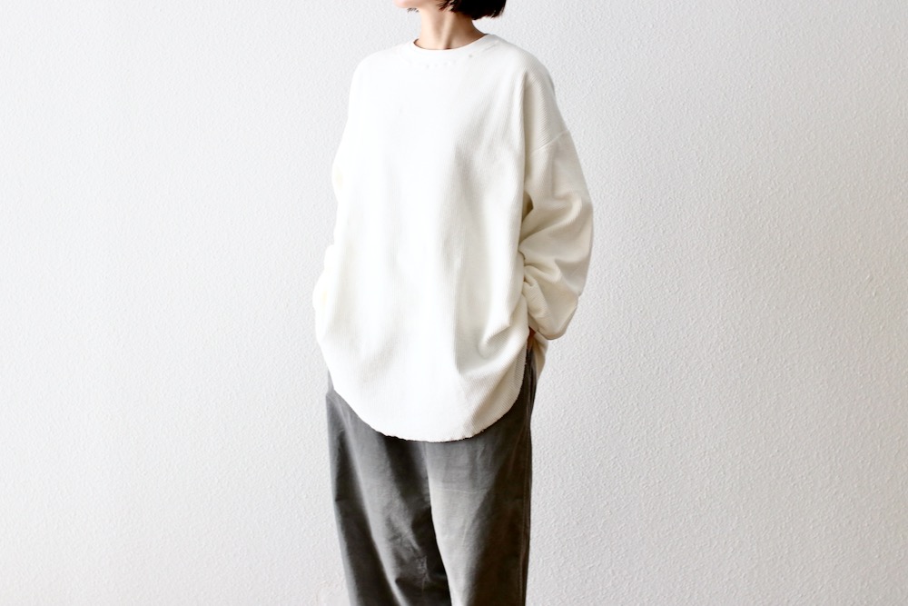 ��WOMEN'S��TOUJOURS�ʥȥ����塼�ˡ�Loose Fit Undershirt -WAFFLE RIB COTTON JERSEY��