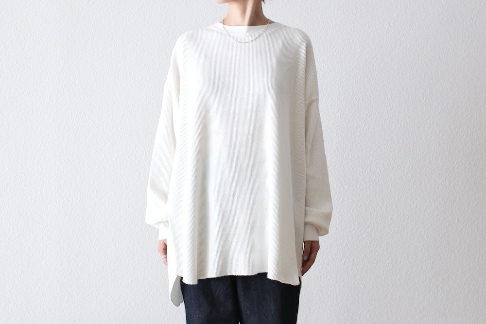 WOMEN'S】TOUJOURS（トゥジュー）“Loose Fit Undershirt -WAFFLE RIB