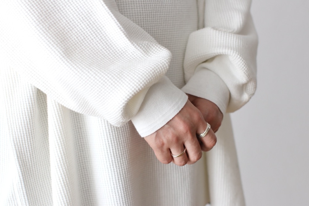 WOMEN'S】TOUJOURS（トゥジュー）“Loose Fit Undershirt -WAFFLE RIB