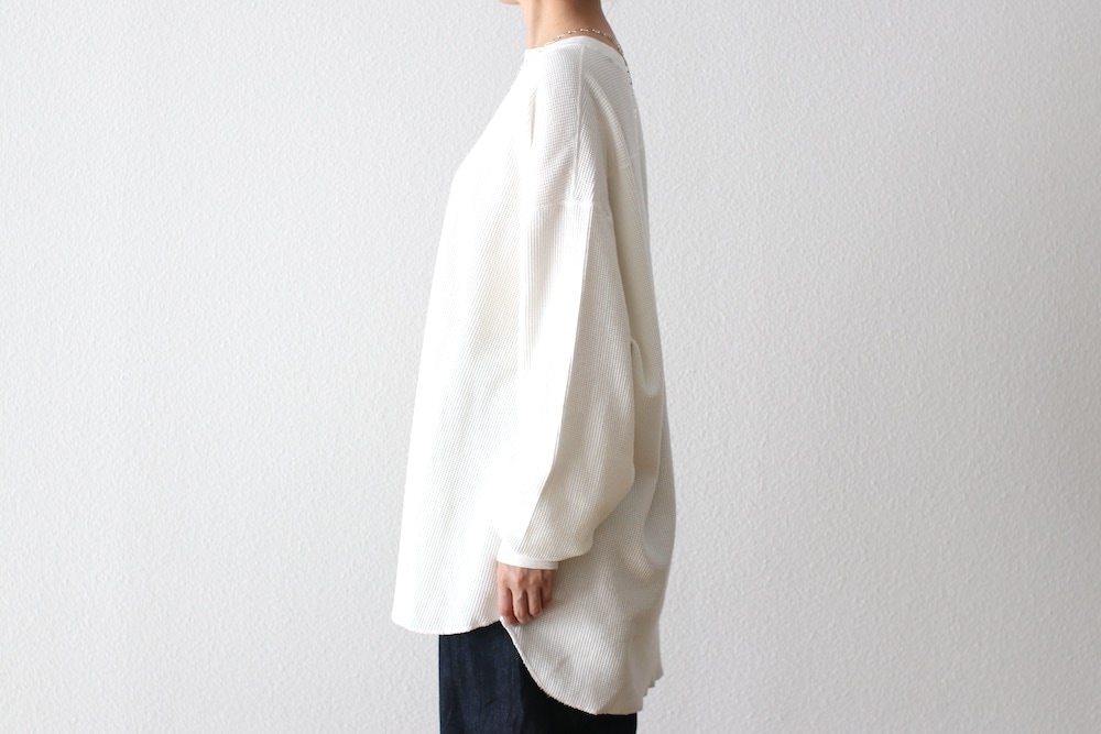 ��WOMEN'S��TOUJOURS�ʥȥ����塼�ˡ�Loose Fit Undershirt -WAFFLE RIB COTTON JERSEY��